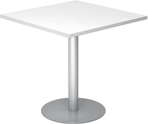 HAMMERBACHER Bistrotisch quadratisch Spanplatte weiß 80,0 x 80,0 x 74,5 cm, 1 St.