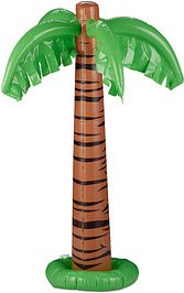 relaxdays aufblasbare Palme braun, grün