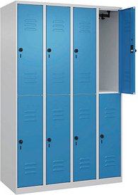 CP Spind Classic Plus lichtblau, lichtgrau 080300-40 S10004, 8 Schließfächer 120,0 x 50,0 x 185,0 cm