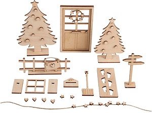 Rayher Dekoartikel natur Wichteltür Lasse