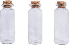 Rayher Dekogläser transparent mit Korkdeckel, 3 St.