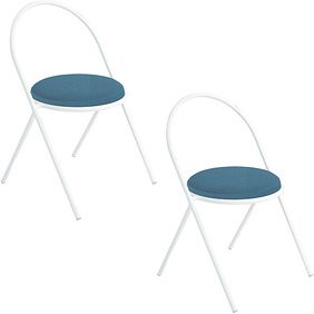 meet powered by PAPERFLOW Besucherstühle SATURNE CHSATX2SC.13.06 blau Kunstleder, 2 St.