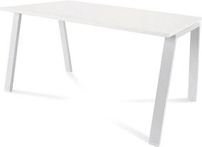 rocada BLANCA Schreibtisch weiß/weiß rechteckig, 4-Fuß-Gestell weiß 140,0 x 80,0 cm