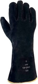 uvex unisex Schweißerhandschuhe Top-Grade 7200 schwarz Größe 10, 1 Paar