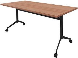 Quadrifoglio Mehrzwecktisch Pop-up nussbaum, dunkelgrau rechteckig, T-Fuß-Gestell grau, 160,0 x 80,0 x 74,0 cm