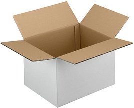 Nestler Wellpapp-Faltkartons 2-wellig weiß 22,3 x 16,3 x 15,8 cm Außenmaß, 20 St.