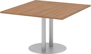 HAMMERBACHER Verbindungsplatte KT12S nussbaum, silber rechteckig 120,0 x 130,0 x 74,0 cm