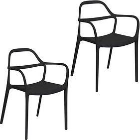 meet powered by PAPERFLOW Gartenstühle NOVA schwarz, 2 St.