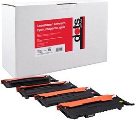 dots schwarz, cyan, magenta, gelb Toner kompatibel zu SAMSUNG CLT-P4072c (SU382A), 4er-Set