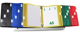 tarifold Sichttafelsystem 435609 DIN A5 farbsortiert mit 60 St. Sichttafeln, 1 St.