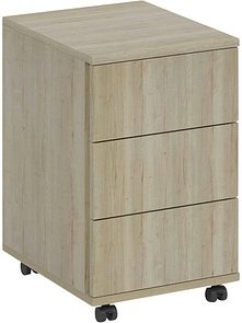 fm home office Rollcontainer eiche 3 Auszüge 40,0 x 48,0 x 63,0 cm