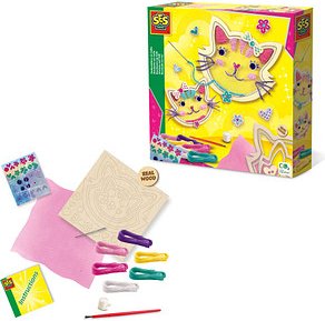 Thumbnail - SES Creative® Stickbild Sticken auf Tüll mehrfarbig