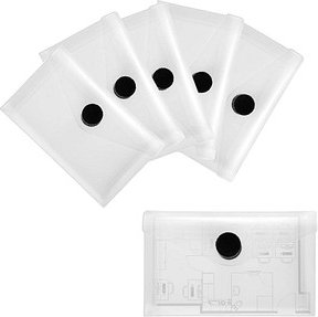 FolderSys Dokumententaschen Visitenkarten-Format transparent glatt 0,20 mm, 10 St.