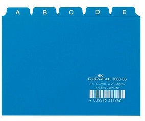 DURABLE Karteikartenregister A-Z blau