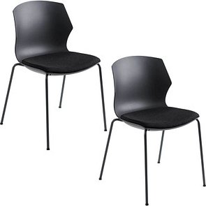 Mayer Stapelstühle myPRIMO 2511 17 01 26 397 schwarz Stoff, 2 St.