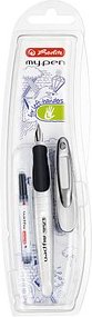 herlitz my.pen Patronenfüller weiß/schwarz L (Linkshänderfeder)