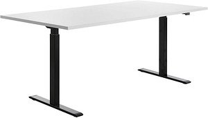 Thumbnail - Topstar E-Table elektrisch höhenverstellbarer Schreibtisch weiß rechteckig, T-Fuß-Gestell schwarz 180,0 x 80,0 cm