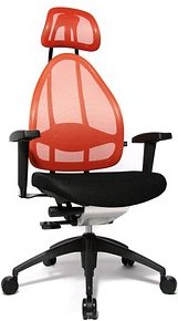 Thumbnail - Topstar Bürostuhl Open Art® 2010, OPA0T B940 Stoff orange, Gestell schwarz