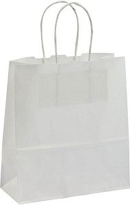 VP Papier-Tragetaschen Toptwist weiß 19,0 x 21,0 cm, 50 St.