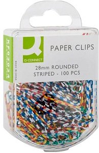 Q-CONNECT Büroklammern farbsortiert kunststoffüberzogen, 100 St.