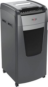 AKTION: Rexel Optimum AutoFeed+ 600X Aktenvernichter mit Partikelschnitt P-4, 4 x 28 mm, bis 600 Blatt, schwarz mit 120 ...
