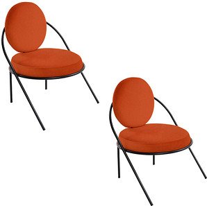 Thumbnail - meet powered by PAPERFLOW Sessel SATURNE rost schwarz Kunstleder 70,0 x 73,0 x 88,0 cm, 2 St.