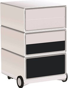 PAPERFLOW easyBox Classic Chic Rollcontainer weiß, bunt 61447 4 Auszüge 39,0 x 43,6 x 64,2 cm
