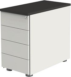 Thumbnail - Kerkmann Move Standcontainer weiß, anthrazit 4 Auszüge 42,0 x 80,0 x 72,0 - 76,0 cm