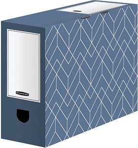 Bankers Box Archivboxen Bankers Box Décor Serie schieferblau/weiß 10,0 x 34,5 x 25,3 cm, 5 St.