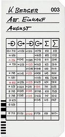 BÜRK MOBATIME Stempelkarten Typ 2 - 5, 200 St.