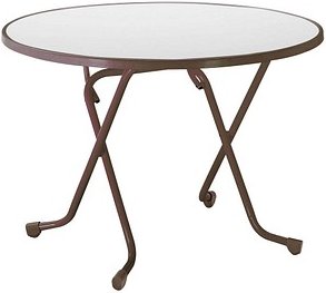 BEST Gartentisch braun rund 100,0 x 100,0 x 100,0 cm