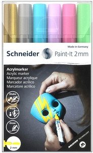 Schneider Paint-It 310 V2 Acrylstifte farbsortiert 2,0 mm, 6 St.
