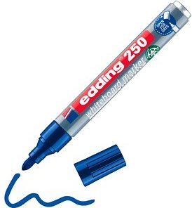 Thumbnail - edding 250 Whiteboard-Marker blau 1,5 - 3,0 mm, 1 St.