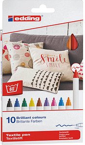 edding Basic Textilmarker farbsortiert 1,0 mm, 10 St.
