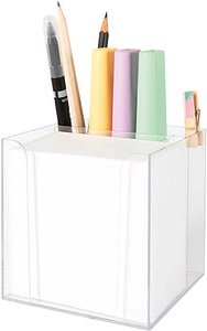 folia Zettelbox mit Stiftehalter transparent inkl. 700 Notizzettel weiß, 1 St.