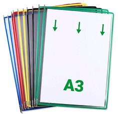 Thumbnail - tarifold Sichttafeln DIN A3 farbsortiert, Öffnung oben, 20 St.