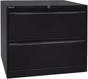 Thumbnail - BISLEY Hängeregistraturschrank schwarz 2 Schubladen 80,0 x 62,2 x 71,1 cm