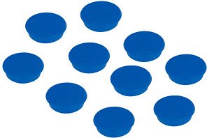 Thumbnail - FRANKEN Haftmagnet Magnete blau, Kunststoff Ø 1,27 cm, 10 St.