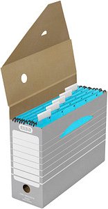 10 ELBA Archivboxen Tric grau/weiß 11,0 x 34,0 x 27,0 cm