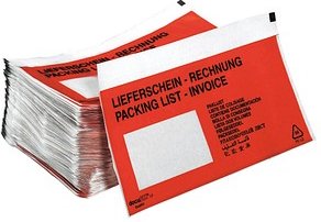 VP Lieferscheintaschen Kunststoff DIN lang 1.000 St.