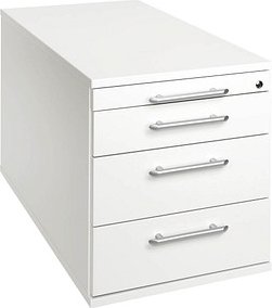 HAMMERBACHER Solid TC30 Rollcontainer weiß 4 Auszüge 42,8 x 80,0 x 51,2 cm