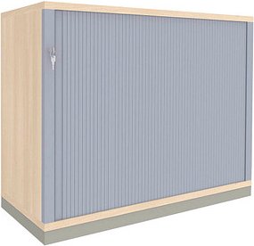 fm Sidney Rollladenschrank akazie, silber 1 Fachboden 80,0 x 44,2 x 78,1 cm