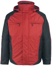 Thumbnail - MASCOT® unisex Pilotenjacke Frankfurt rot, schwarz Größe XS