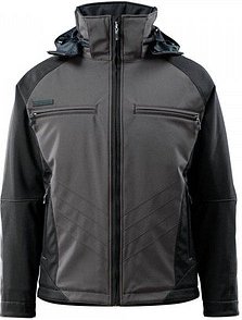 MASCOT® Herren Softshelljacke "DARMSTADT" Unique dunkelanthrazit, schwarz Größe L