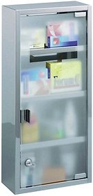 Zeller Medizinschrank ohne Füllung silber