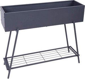 Garden Pleasure Blumenkasten JASMIN Metall anthrazit rechteckig 30,0 x 80,0 cm, 1 St.