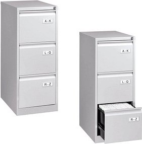 BISLEY LIGHT Hängeregistraturschrank lichtgrau 3 Schubladen 41,3 x 62,2 x 101,6 cm