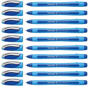 Schneider Kugelschreiber Slider Memo hellblau/dunkelblau, Schreibfarbe: blau, 10 St.