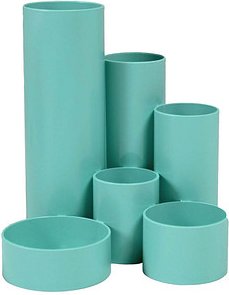 M&M Stiftehalter Schreibtisch-Boy minze Polystyrol 6 Fächer 12,9 x 13,9 x 14,7 cm