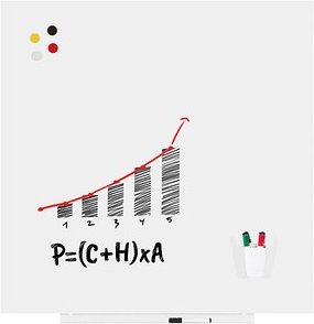 Thumbnail - rocada Whiteboard PRO Skin 100,0 x 100,0 cm weiß spezialbeschichteter Stahl